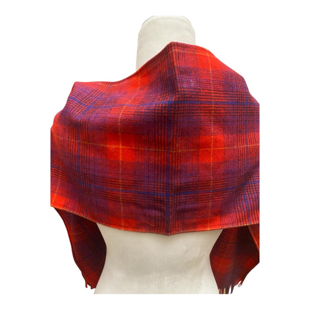 Pendleton Womens Virgin Wool Red Plaid Winter Sca… - image 2